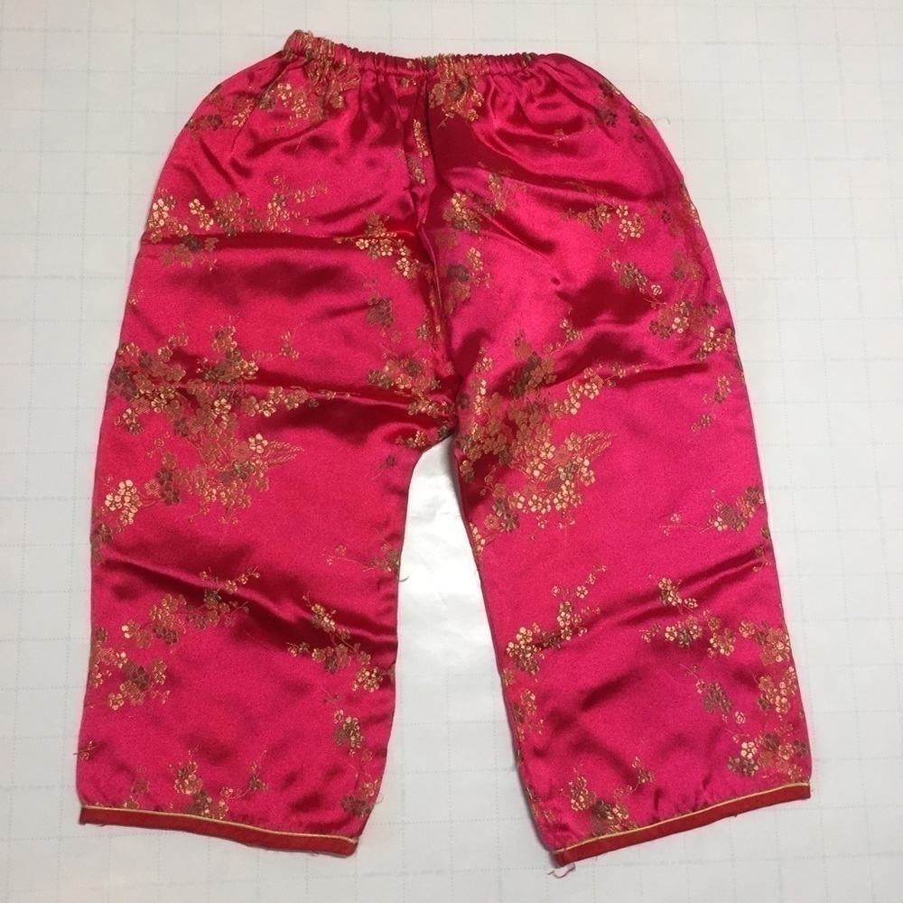 Baby Girls Floral Red Pants